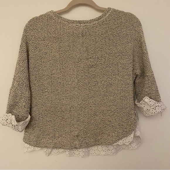 Anthropologie Saturday Sunday 3/4 Cuffed Sleeve Top Women’s Sz Small - Picture 5 of 15